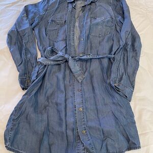 Blue Denim Shirt Dress, M